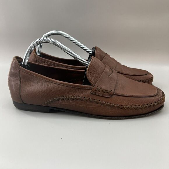 TOD'S Men Size US, UK Shoes Brown Leather Slip-On Driving